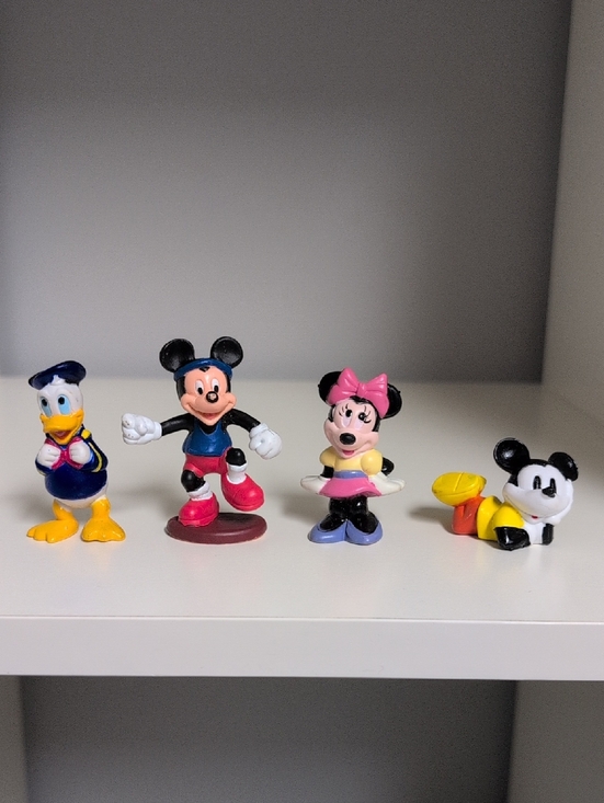 Disney Other - Vintage Mickey Mouse And Friends Mini Rubber Figures 4 Pieces Y2K Disney